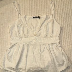 Brandy Melville White Cotton Top